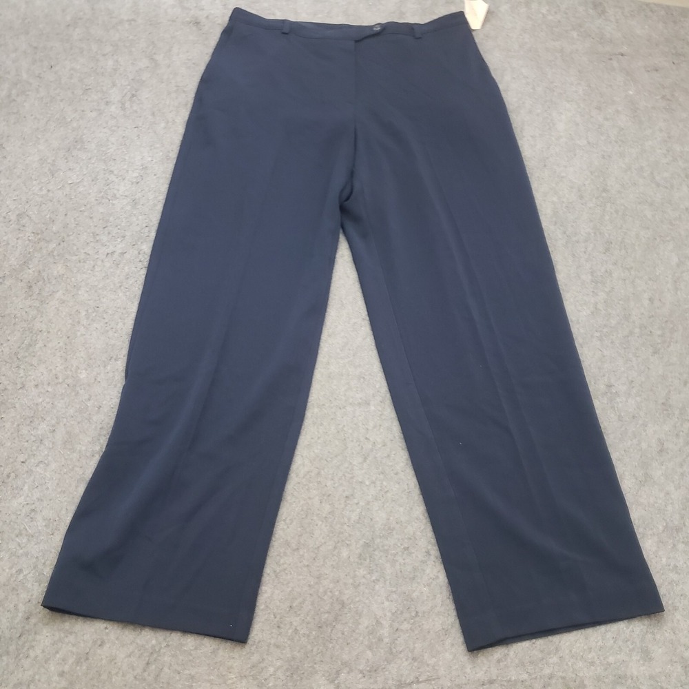 NEW Covington Pants Womens 14 Blue Straight Slacks Pockets Casual Ladies 24x29